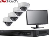 Hikvision - HIK-KITNVR4DOM-001 - IP-kit met 4 IP domecamera's - Met 2TB HDD