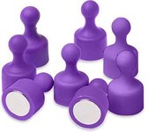 Marmel Planet - Aimants de couleur violette - Pions - Fort - Néodyme - 12/20 mm - Bureau - École - Tableau blanc - 24 pièces