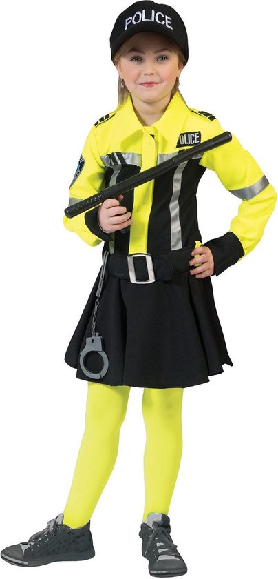 Costume de police et de détective | Police jaune fluo | Fille | Taille 152  | Costume... | bol.com