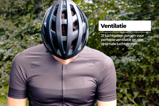 BBB Cycling Hawk Racefiets Helm - Medium: 54-58 CM - Wielrenhelm - Fietshelm Volwassenen - Sporthelm - Mat Zwart - BHE-151 van BBB Cycling — afbeelding 3