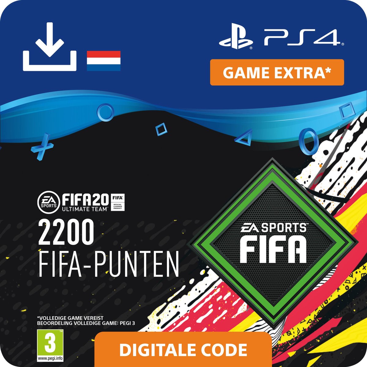 FIFA 20 Ultimate Team (FUT) - digitale valuta - 2.200 Points - NL - PS4 download - Sony digitaal