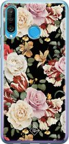 Huawei P30 Lite hoesje siliconen - Bloemen flowerpower | Huawei P30 Lite case | multi | TPU backcover transparant