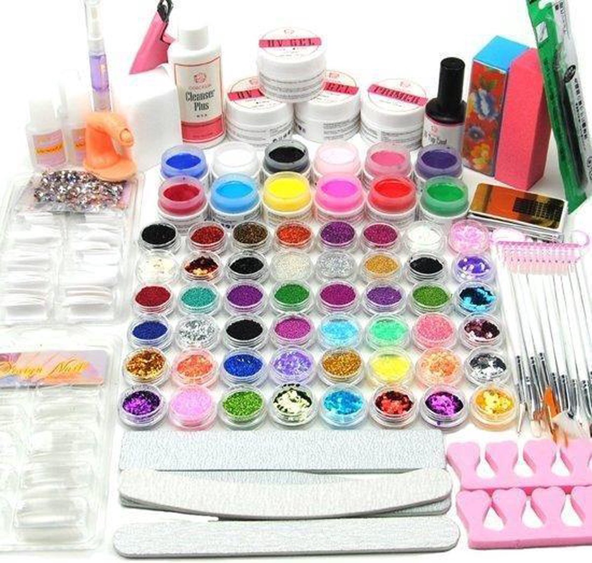 XXL Acrylnagels Starterspakket Acryl Nagel Set 70 kleuren