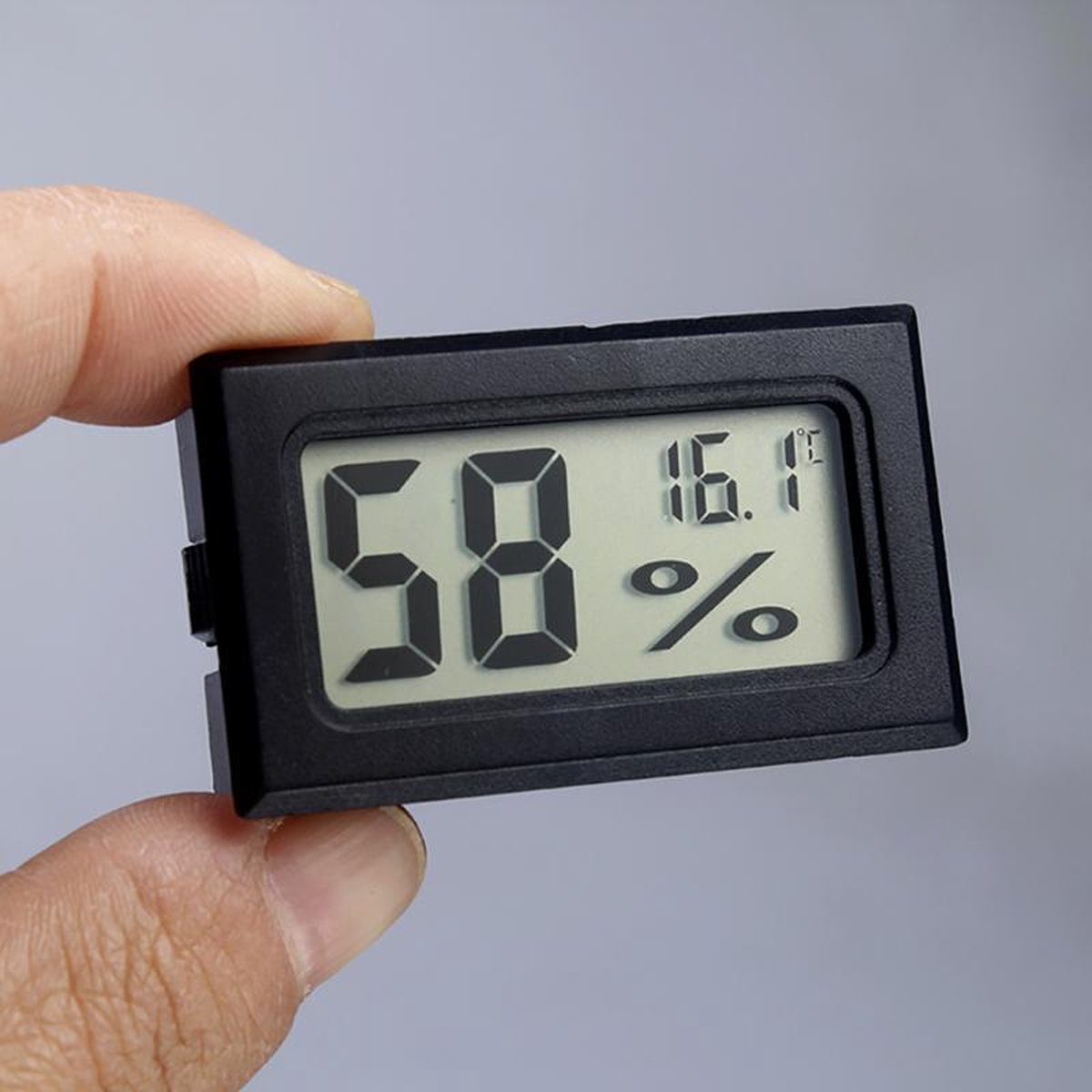 Meter voor temperatuur, thermometer zwart LCD - Wood and Tools