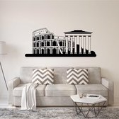 Muursticker Itali√´ Rome - Zwart - 120 x 48 cm -  slaapkamer woonkamer steden
