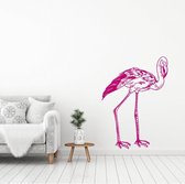 Muursticker Flamingo - Roze - 56 x 80 cm - woonkamer baby en kinderkamer dieren