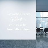 Muursticker Gekkenhuis - Wit - 60 x 45 cm - woonkamer nederlandse teksten bedrijven