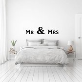 Muursticker Mr & Mrs - Rood - 120 x 27 cm - slaapkamer alle