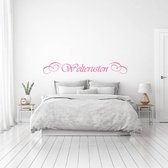 Muursticker Welterusten Sier - Roze - 80 x 11 cm - taal - nederlandse teksten slaapkamer alle