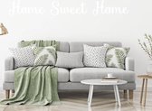 Muursticker Home Sweet Home - Wit - 120 x 15 cm - woonkamer engelse teksten