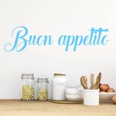 Muursticker Buon Appetito -  Lichtblauw -  160 x 40 cm  -  keuken  alle - Muursticker4Sale