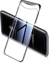 GKK Electroplating Transparante Case voor OPPO Find X (Zwart)