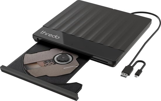 Thredo Externe DVD Speler en Brander - DVD/CD Drive voor Laptop / Macbook /  Computer -... | bol.com