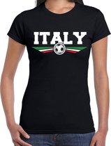 Italie / Italy landen / voetbal t-shirt zwart dames XL