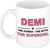 Demi The woman, The myth the supergirl cadeau koffie mok / thee beker 300 ml