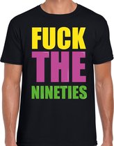 Fuck the nineties fun t-shirt zwart heren XL