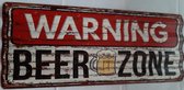 warning beer zone golfplaat