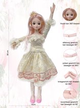 Demi Girl Prinsesje pop speelgoed - met chique classic feest jurkje - 56CM