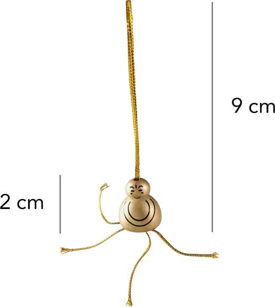 12 Gelukspoppetjes in Houten Boeddha Vorm