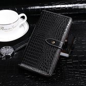 Voor Galaxy M31 idewei krokodil textuur horizontale flip lederen tas met houder & kaartsleuven & portemonnee (zwart)