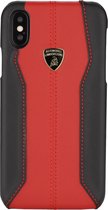 Rood hoesje van Lamborghini - Backcover - D1 Serie - iPhone XR - Genuine Leather - Echt leer