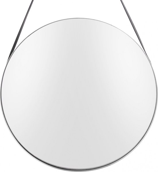 Present Time Spiegel Wandspiegel - Balanced metaal - leder - 47 cm