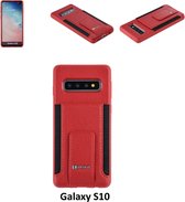 Samsung Rood pasjeshouder Backcover hoesje voor Galaxy S10 (S10)