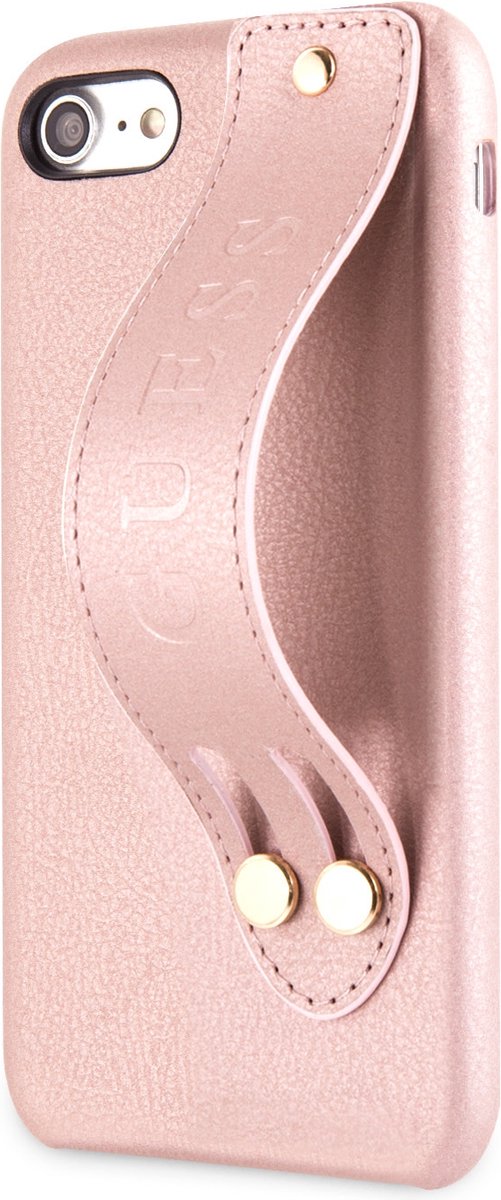iPhone SE (2020)/8/7/6s/6 Backcase hoesje - Guess - Effen Rose goud - Kunstleer