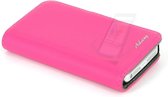 Roze hoesje Apple iPhone 5-5s-SE -Book Case- Pasjeshouder - Magneetsluiting