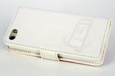 Wit hoesje voor iPhone 5-5s-SE - Book Case - Pasjeshouder - Magneetsluiting