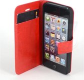 Rood hoesje voor iPhone 5-5s-SE - Book Case - Pasjeshouder - Magneetsluiting