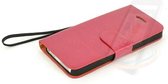 Roze hoesje voor de iPhone 5-5s-SE -Book Case - Pasjeshouder - Magneetsluiting