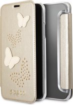 Étui en cuir Guess Butterflies Design Book Type pour iPhone X