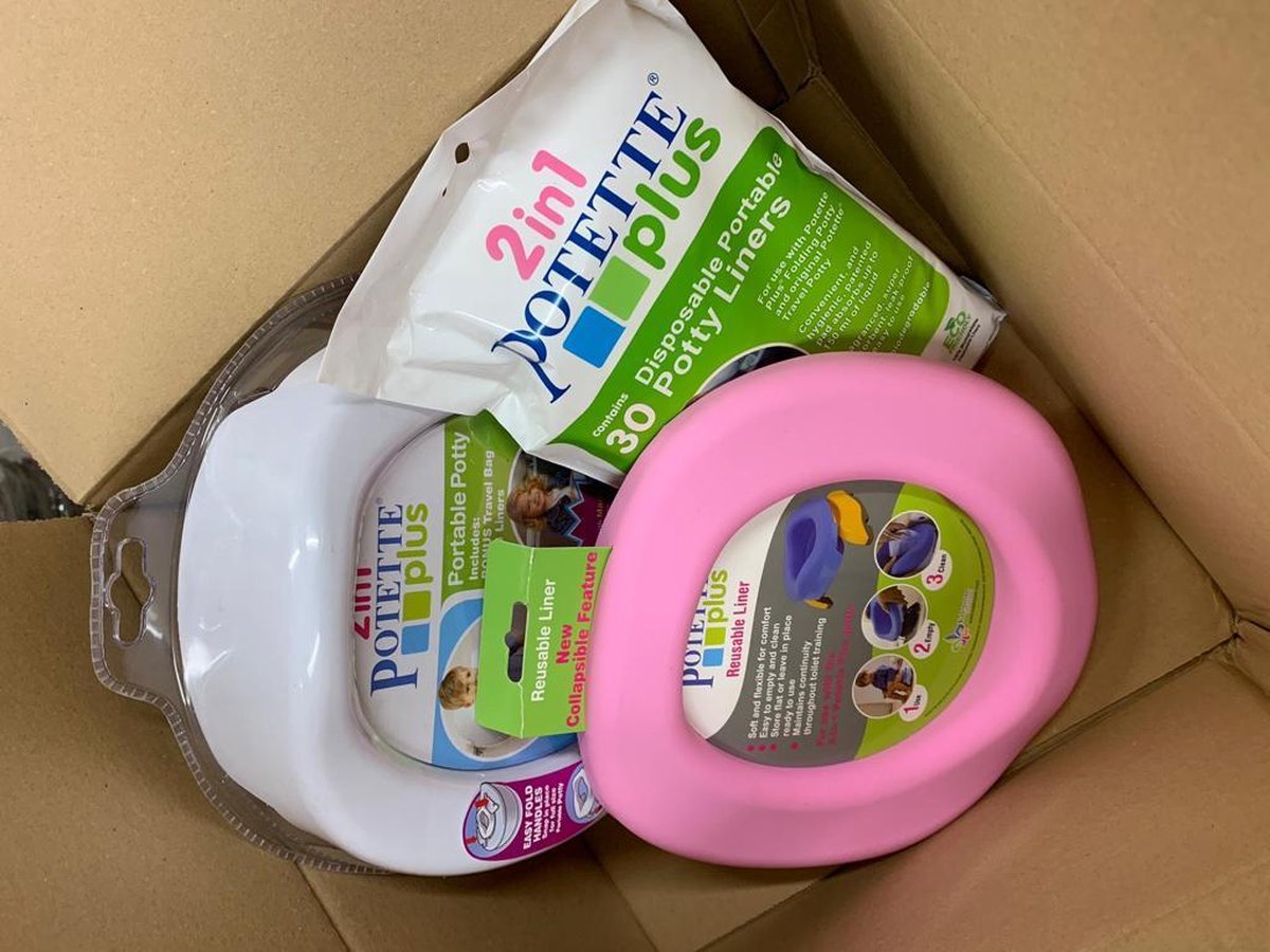 Goedkoopste PotettePlus voordeelpak - Reispotje - wit-roze