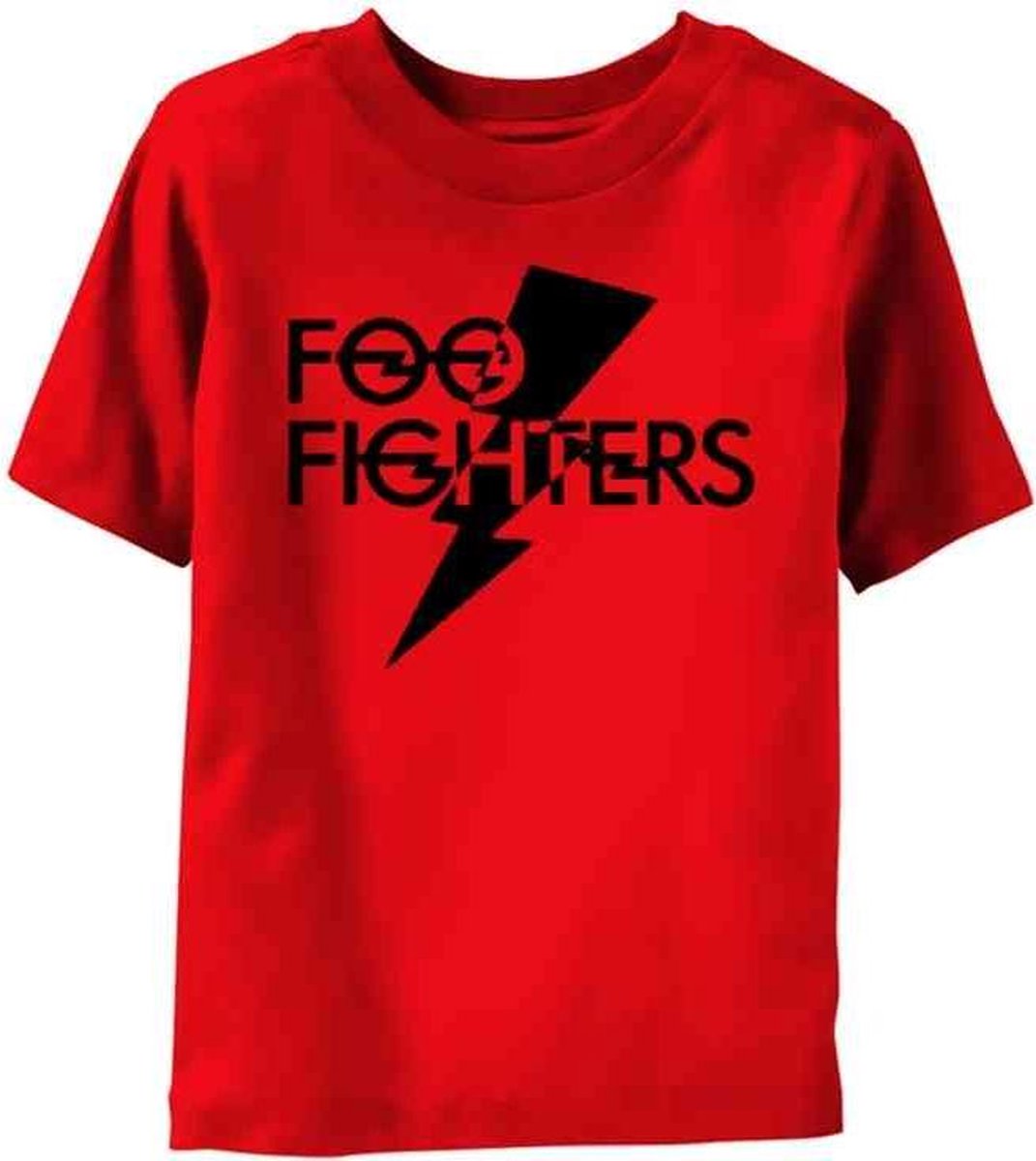 Foo Fighters Kinder Tshirt -Kids tm 1 jaar- Logo Rood