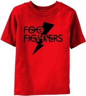 Foo Fighters Kinder Tshirt -Kids tm 1 jaar- Logo Rood