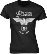Saxon Dames Tshirt -XXL- Estd 1979 Zwart
