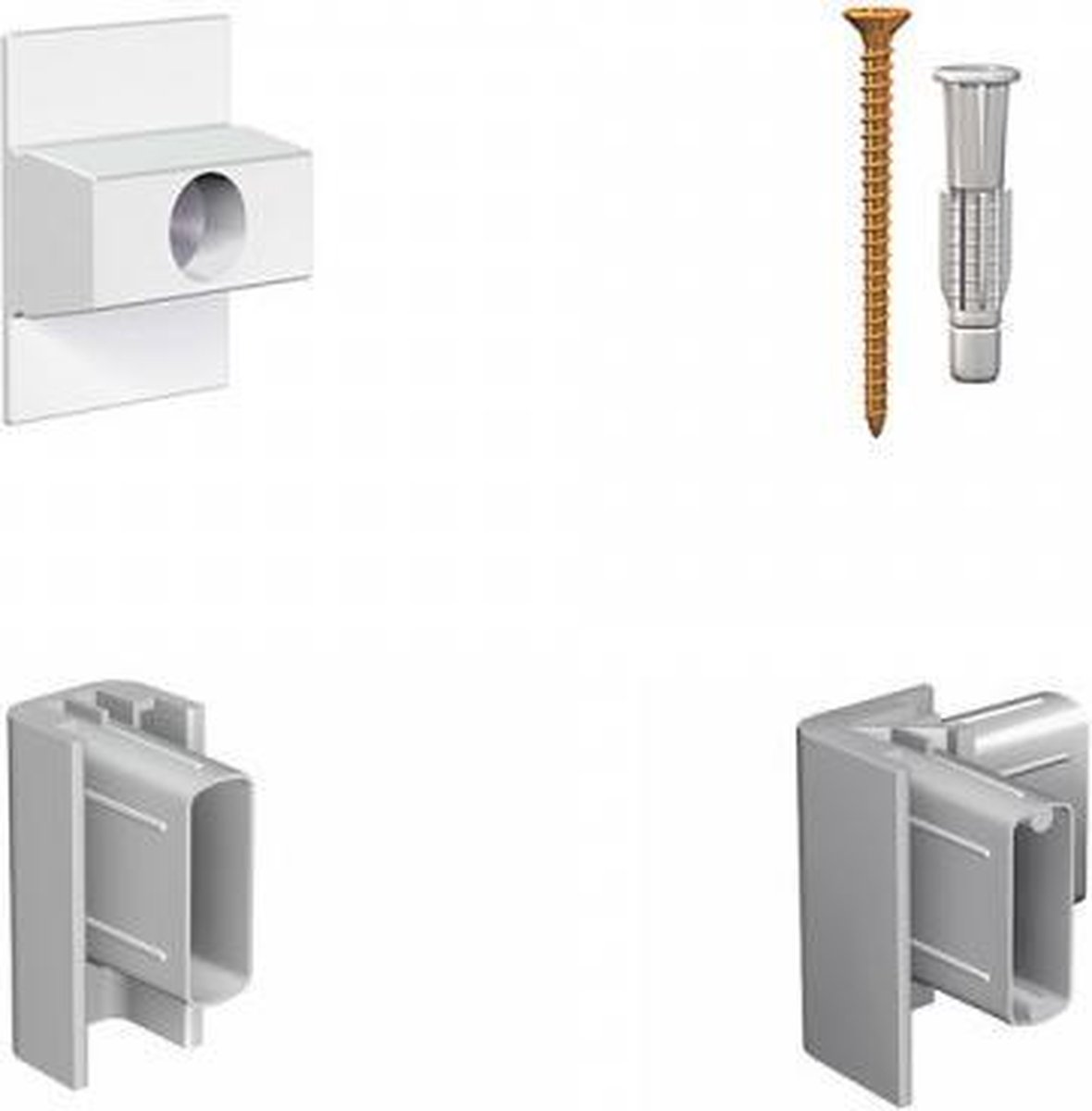 ArtiTeq Click ophangrail serviceset aluminium