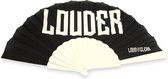LOUDER - Waaier - Wit - Zwart - Handwaaier - Waaier Spaanse - Spaanse Waaier - Festival Waaier
