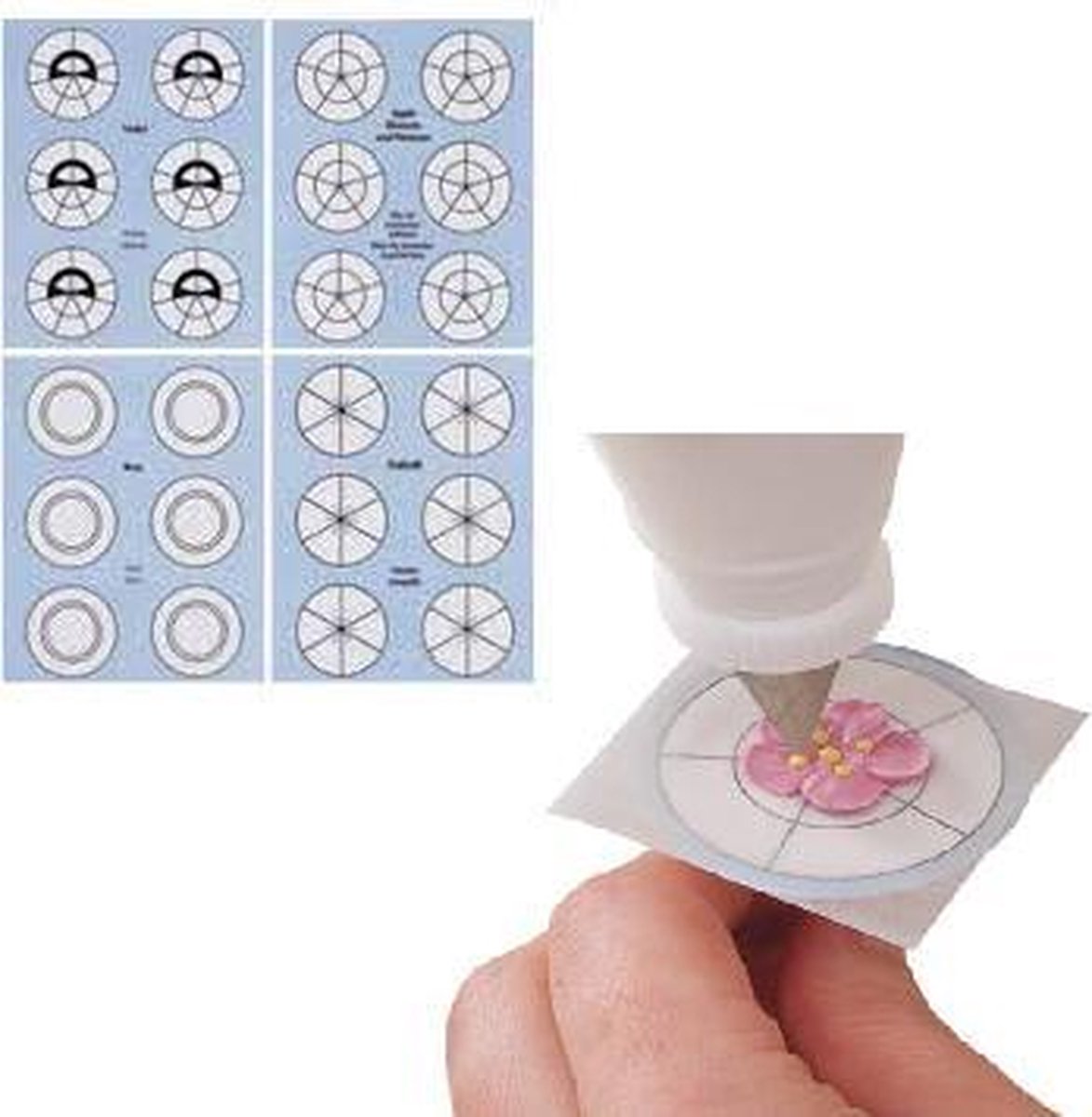 Wilton StickOn Flower Nail Templates bloemnagel patronen voor royal Wilton StickOn Flower Nail Templates bloemnagel patronen voor royal