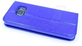 Blauw hoesje voor Samsung Galaxy S6 Edge Book Case - Pasjeshouder - Magneetsluiting (G925)