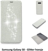 Zilver hoesje Galaxy S8 Book Case - Pasjeshouder - Magneetsluiting (G950F)