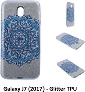 Uniek motief Glitter flower TPU Achterkant voor Samsung Galaxy J7 (2017) (J730F)- 8719273282823