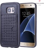 Zwart hoesje Pierre Cardin - Backcover - Stijlvol - Leer - voor Galaxy S7 - Luxe cover