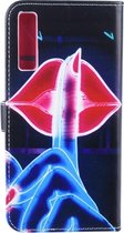 Print hoesje Samsung Galaxy A7 (2018) - Book Case - Pasjeshouder - Magneetsluiting (A750)