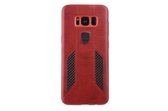 UNIQ Accessory Galaxy S8 Plus Kunstleer Hard Case Back cover - Rood (G955F)- 8719273284391