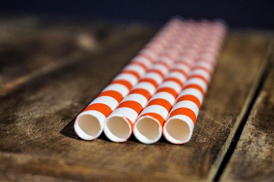 Rietjes, 100 stuks kleurrijke papieren rietjes, voor koffie of sap, cocktails