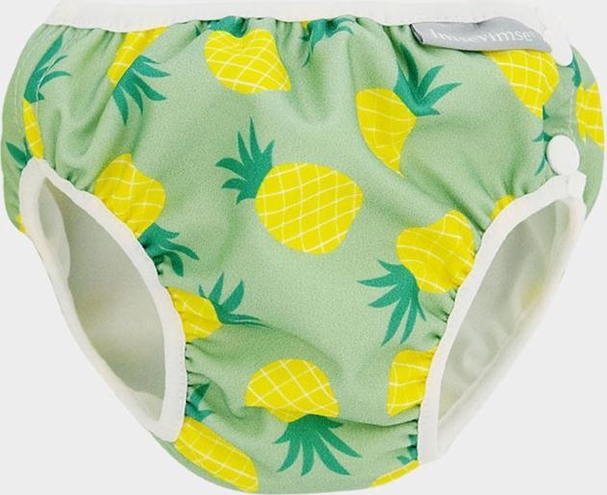 Goedkoopste Vimse Zwemluier - Groen Ananas - L | 9-12 kgs - Waterbestendig - BIO Zwemluier - Vimse