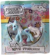 Lg-imports Eenhoorn Pocket Unicorn Meisjes 7 X 5 Cm Blauw/hartje