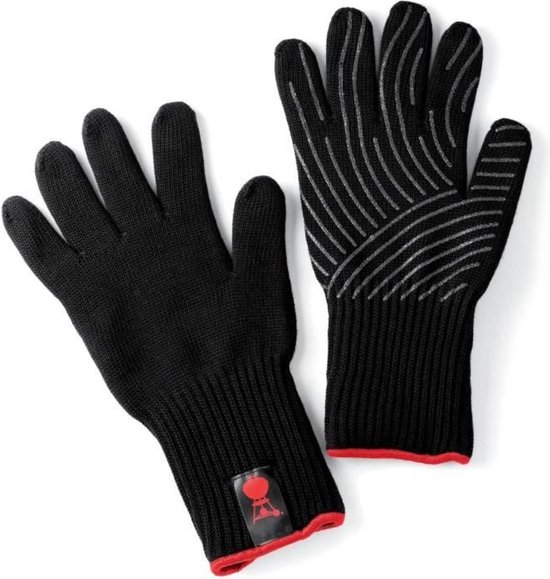 Weber - Premium handschoenen maat S/M zwart rood